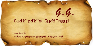 Gyöpös Gyöngyi névjegykártya