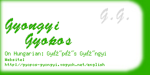 gyongyi gyopos business card